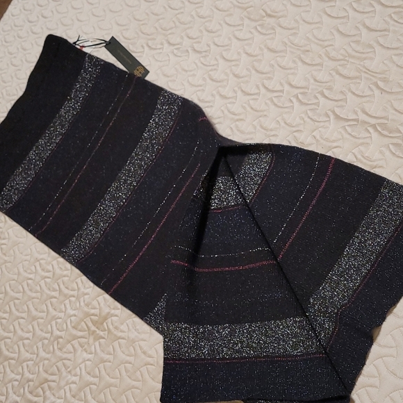 House of Harlow 1960 High Waist Ribbed Shimmer Midi Skirt - Picture 7 of 7